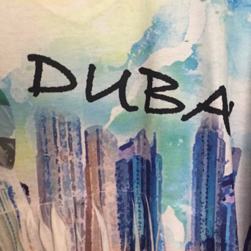 NWOT ONE WORLD Cream DUBAI V-Neck High Low Tunic Top - Picture 7 of 16